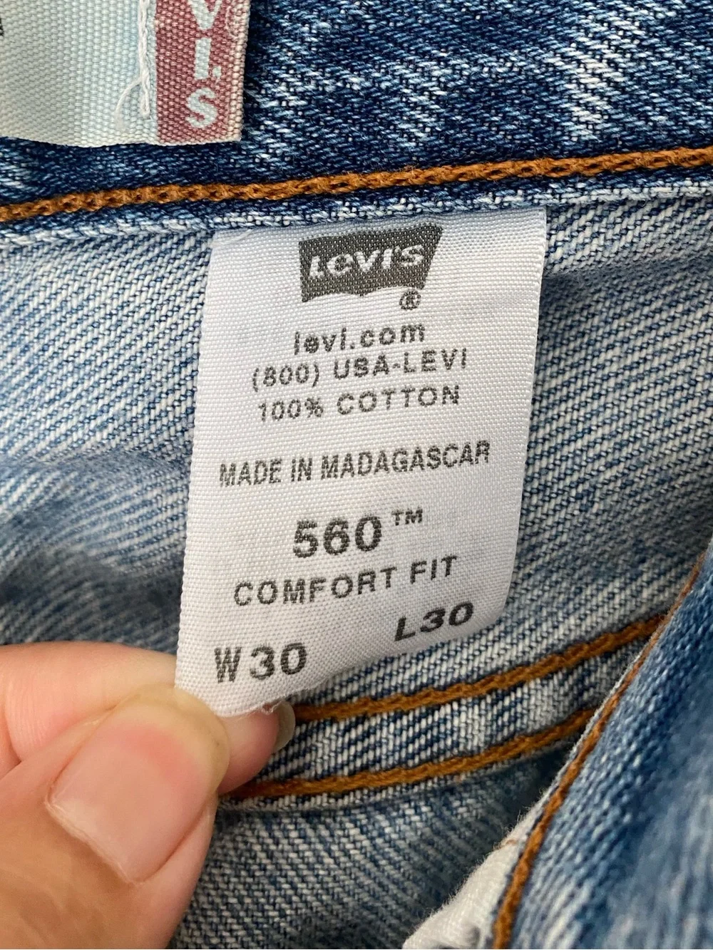 Levis Jeans Mens 30x30 Blue Comfort Fit 560 Relaxed Tapered Denim Baggy Skater